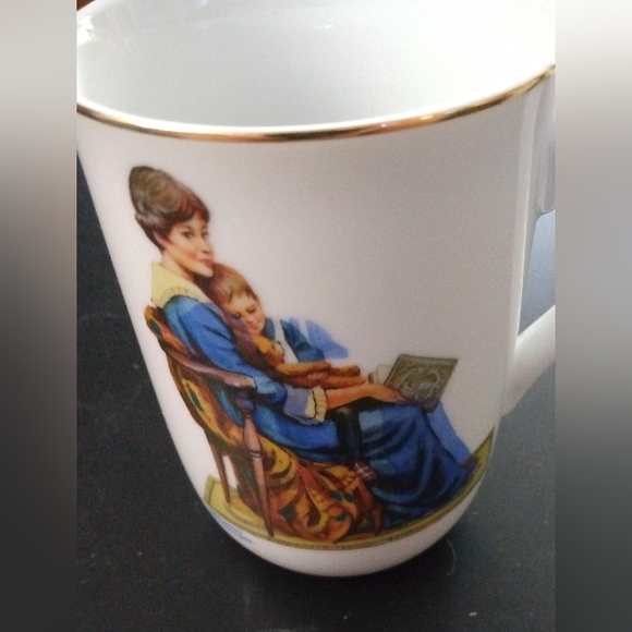 VGC 1983  Vintage Norman Rockwell Pair of Mugs - Picture 3 of 9